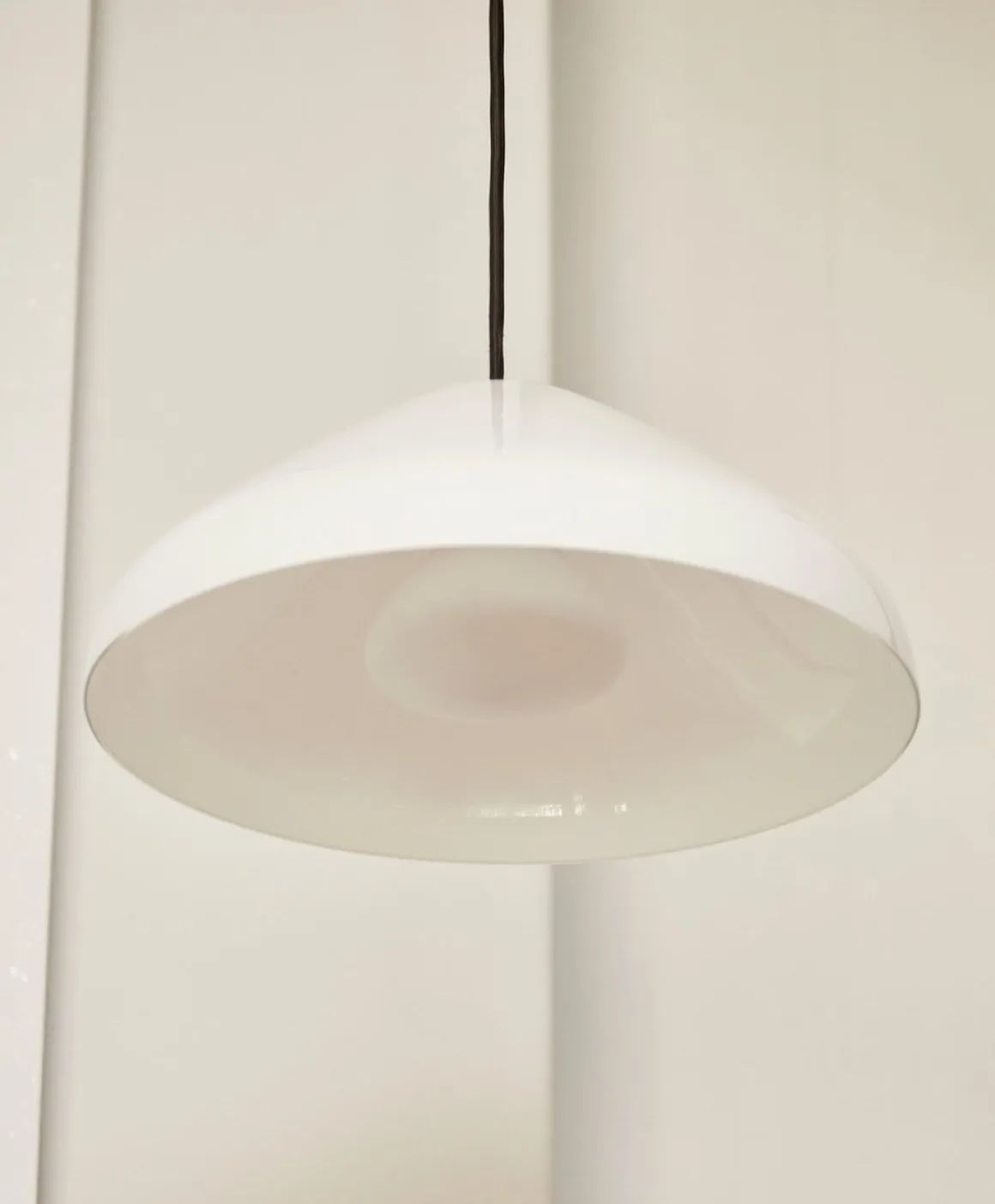 Pao takpendel 35 cm - glass - hvit