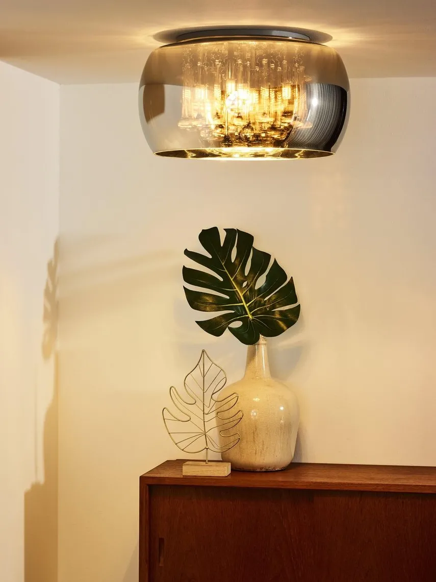 Pearl taklampe 40 cm - Krom
