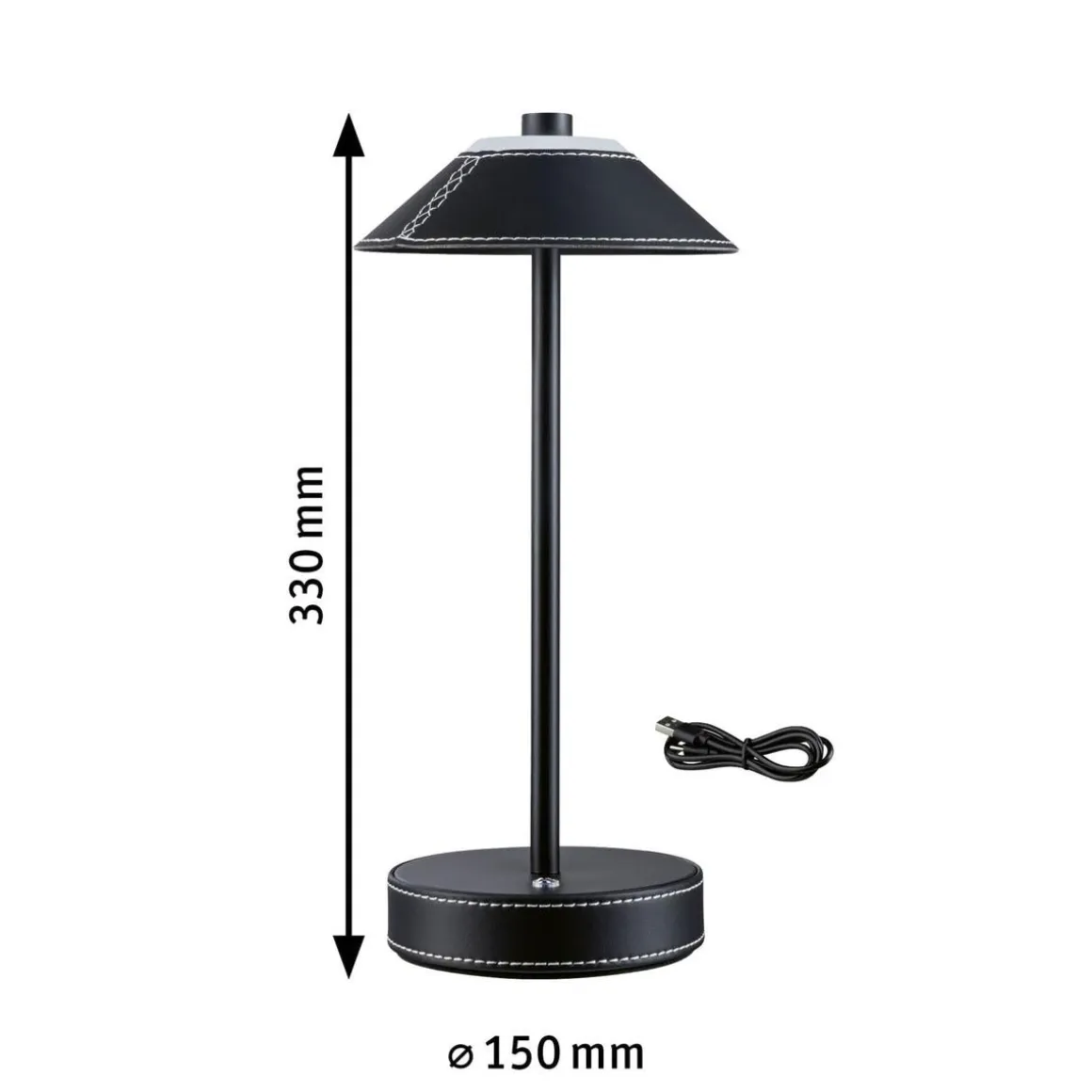 Pellini portabel bordlampe oppladbar 2W 2700-6500 Kelvin