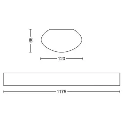 Philips Aqualine 50W LED Lysarmatur 2700K 5000 lumen IP65 - Hvit