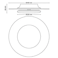 Philips Garnet CL580 taklampe 40 cm 30W 4000K SceneSwitch - Hvit/Svart