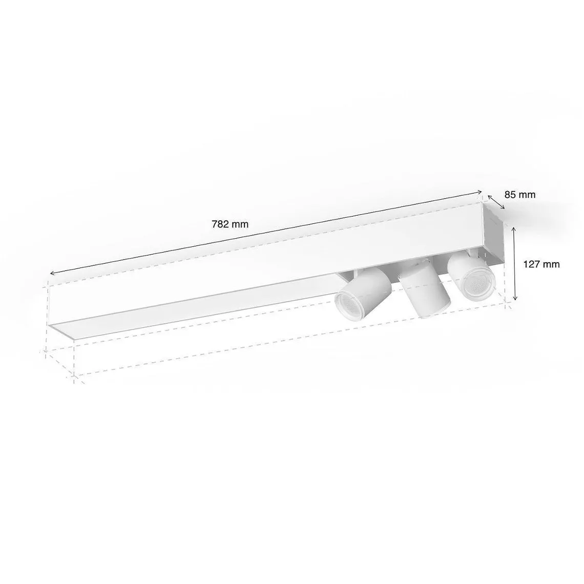 Philips Hue Centris taklampe med 3 spotlys White and colore ambiance