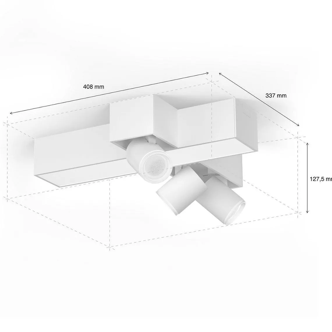 Philips Hue Centris taklampe med 3 spotlys White and colore ambiance - Hvit