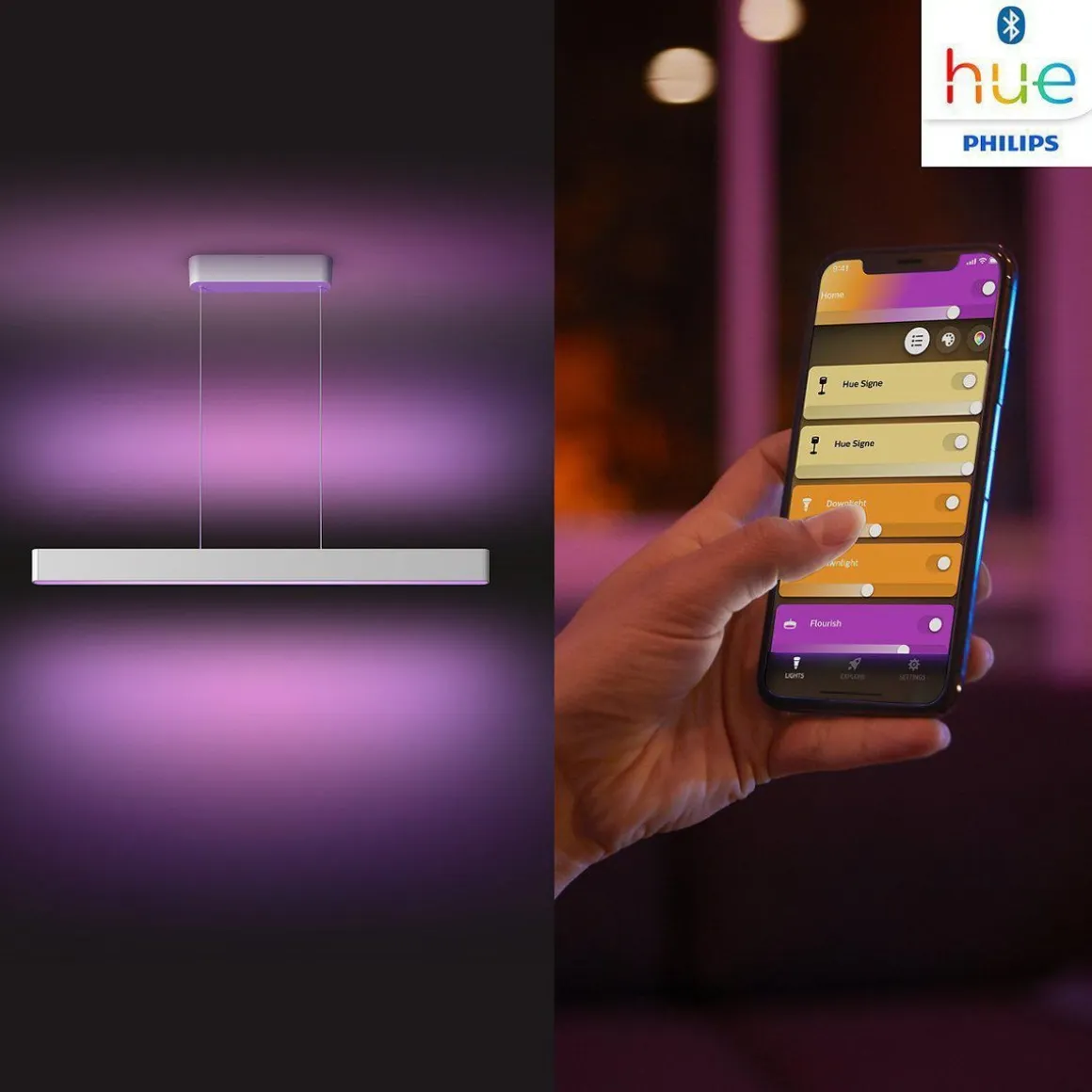 Philips Hue Ensis takpendel white and colore bluetooth