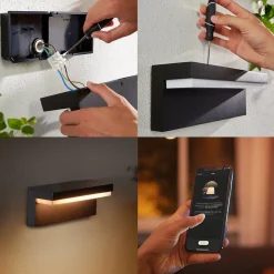 Philips Hue Nyro vegglampe utendørs white and color ambiance - Svart