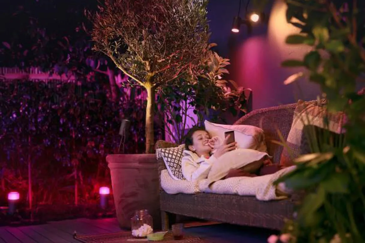 Philips Hue Outdoor Lily Spike 3x8W uplight basekit, antrasitt