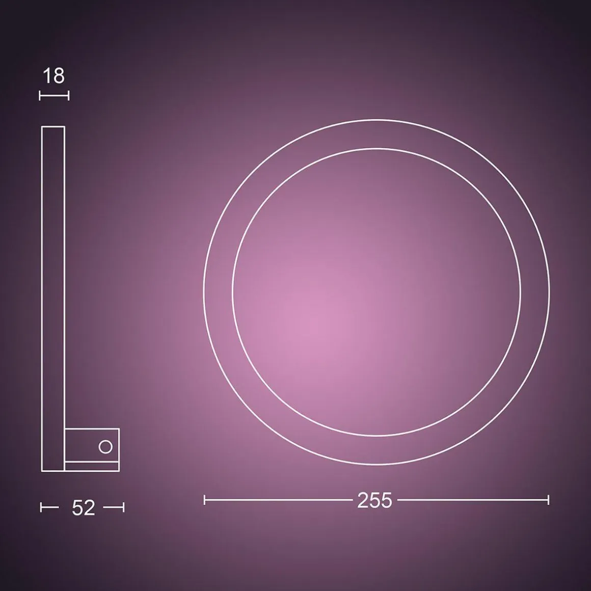 Philips Hue Sana vegglampe white and color ambiance