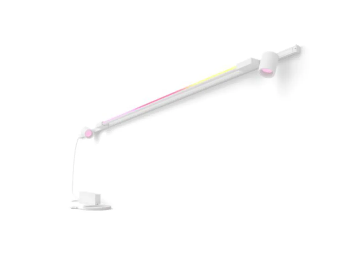 Philips Hue smart Perifo spotskinne for vegg 2 spotter og 1 kompakt lysrør Hue White Color Ambiance