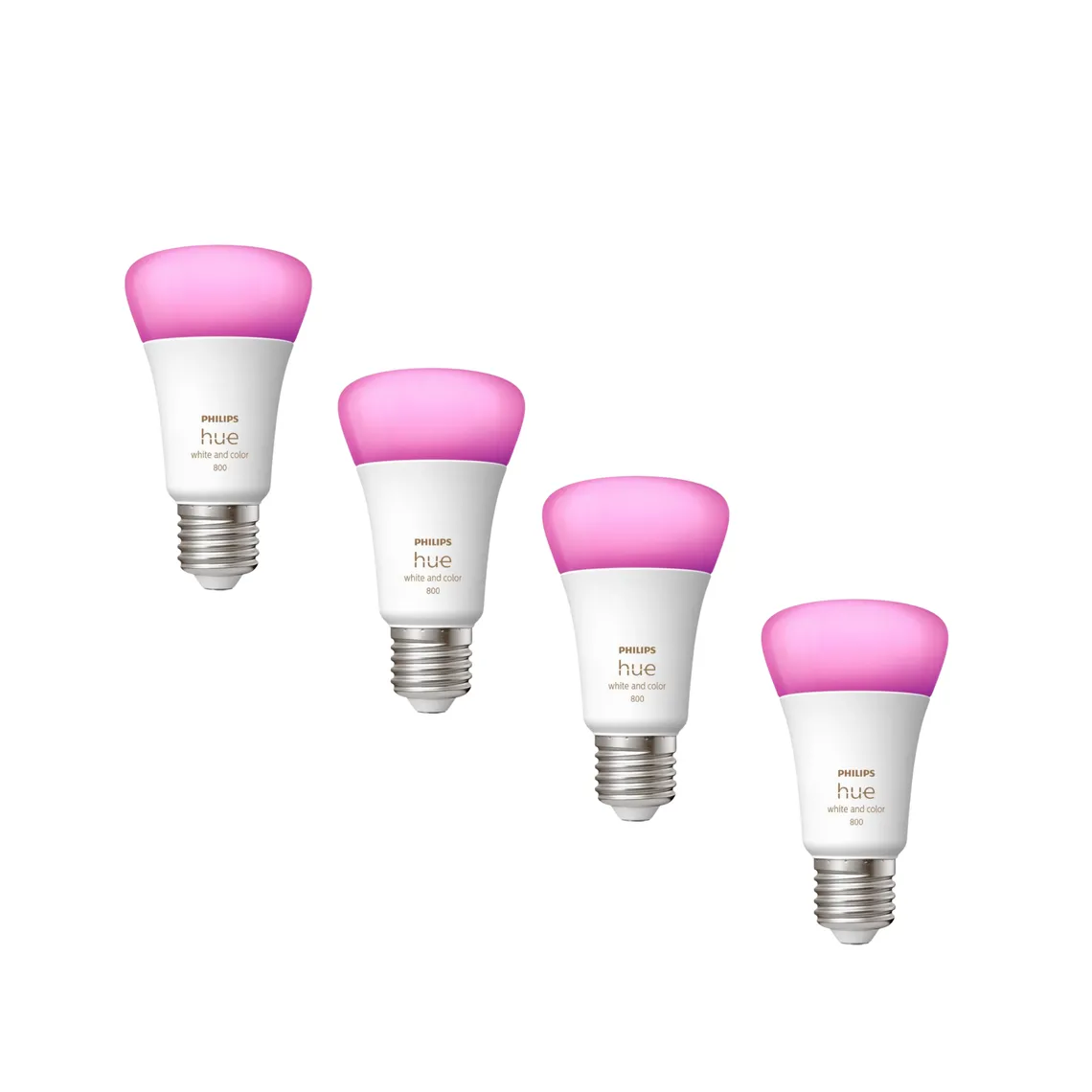 Philips Hue White and Color 4 x E27 lyspærer