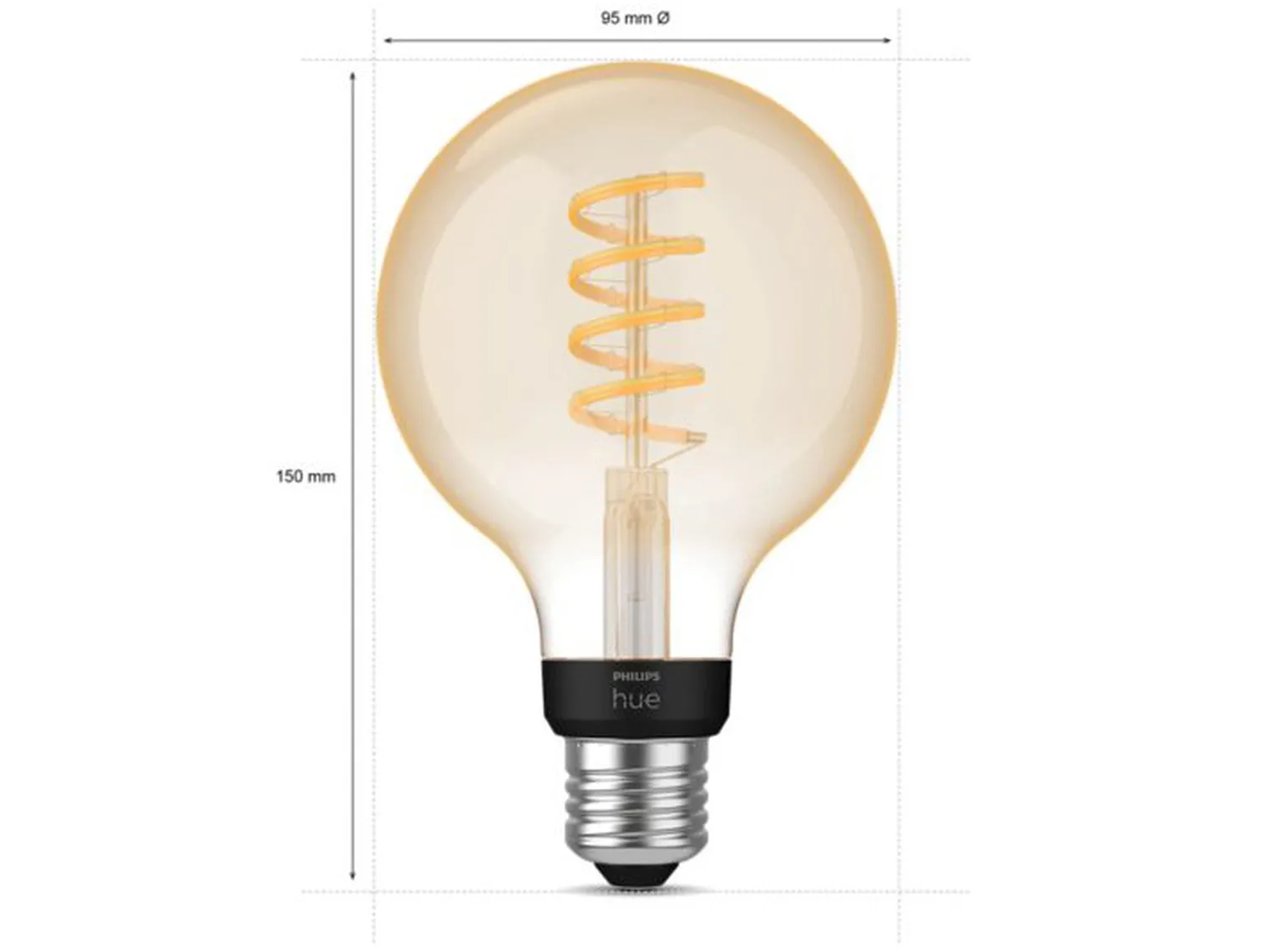 Philips Hue white LED 7W E27 G93 2200-4500 Kelvin - 95 mm