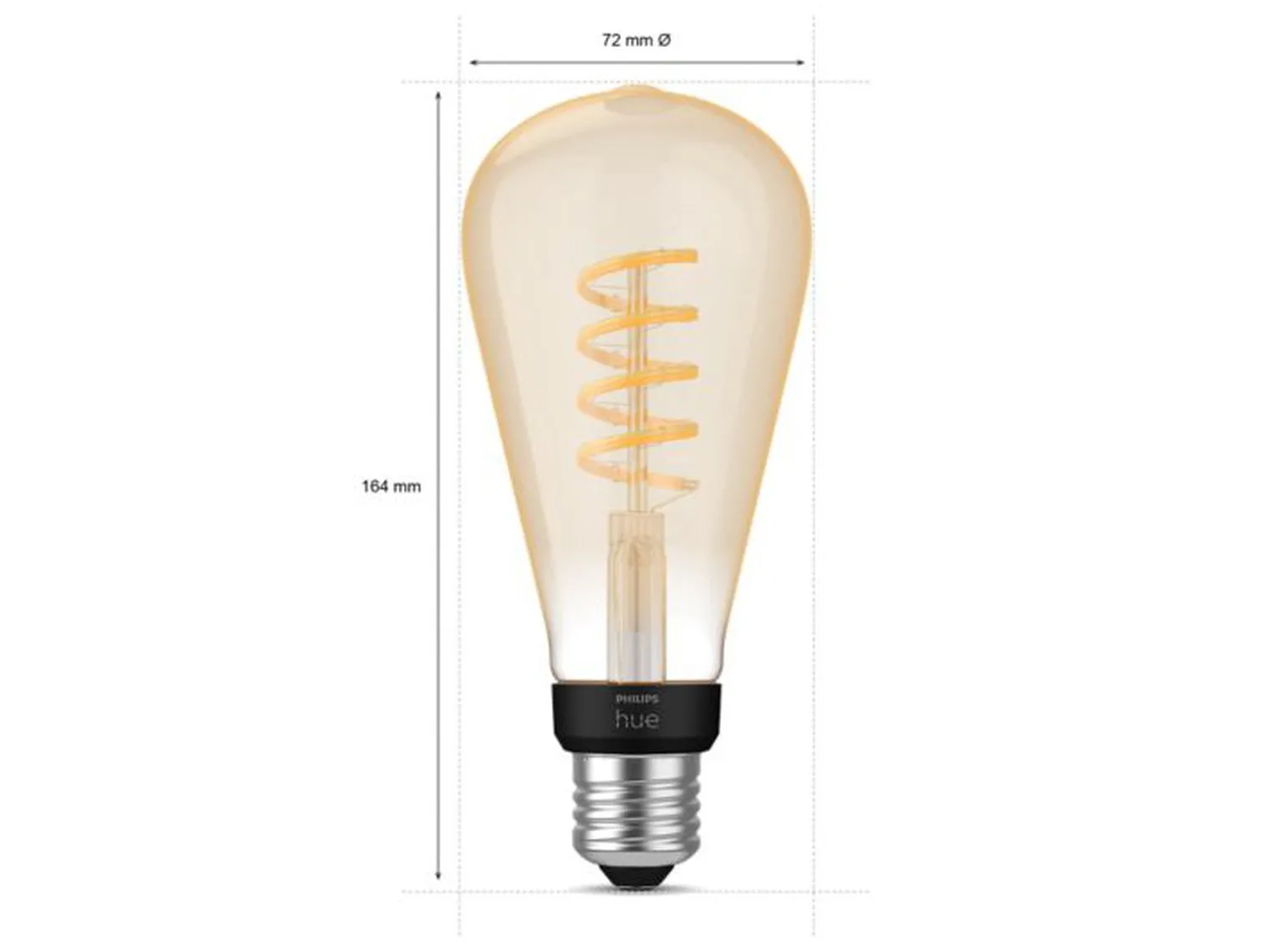 Philips Hue white LED 7W E27 ST72 2200-4500 Kelvin - 72 mm
