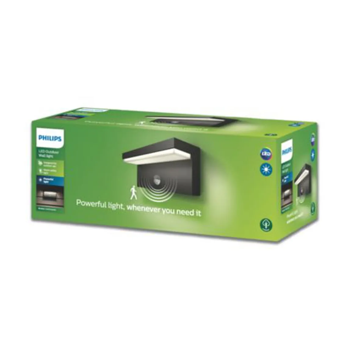 Philips myGarden Bustan vegglampe utendørs IP44 2x4,5W LED m/bevegelses sensor IR - Antrasitt