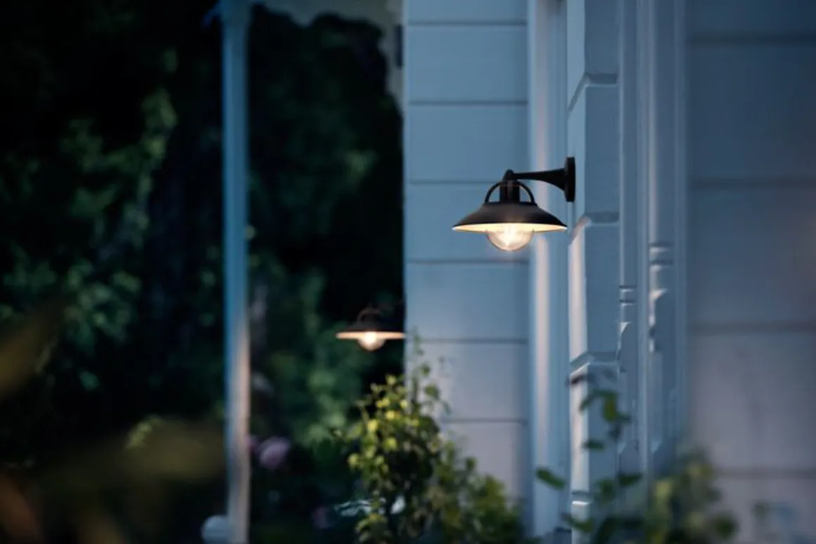 Philips myGarden Cormorant vegglampe utendørs IP44 - Svart