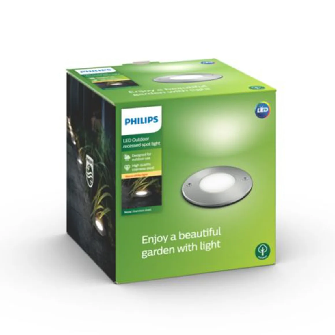 Philips myGarden Moss uplight 3W - Rustfritt stål