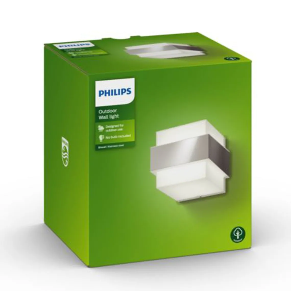 Philips myGarden Shovel vegglampe opp/ned utendørs - Rustfritt stål