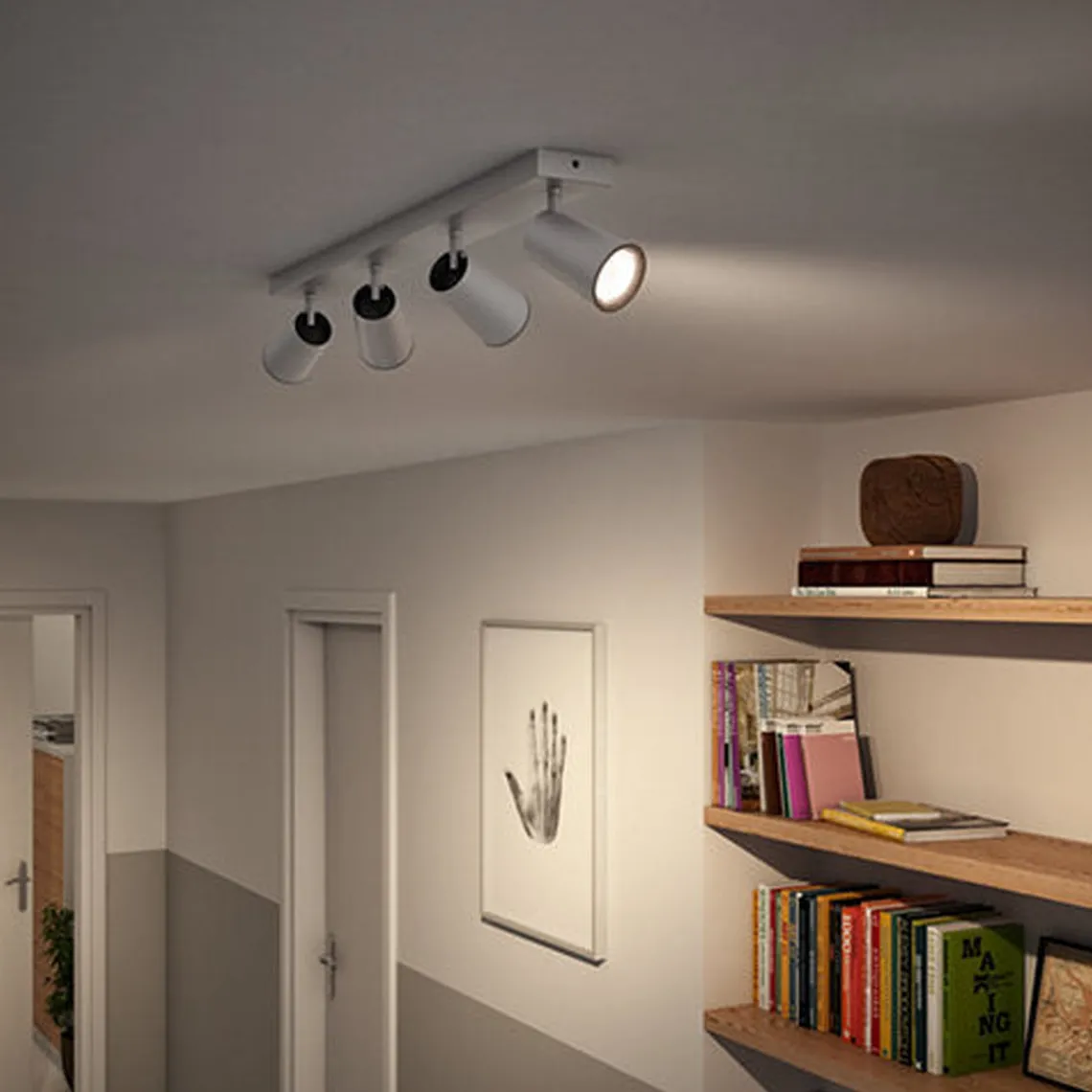 Philips myLiving Paisley med 4 spot GU10