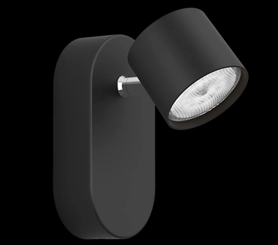 Philips myLiving star tak/ vegglampe 4,5W 2700 Kelvin dimbar - Svart