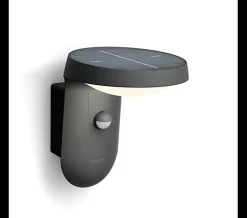 Philips Tyla vegglampe 1,2W 3000 Kelvin IP44 solcelledrevet med dag/natt og bevegelses sensor