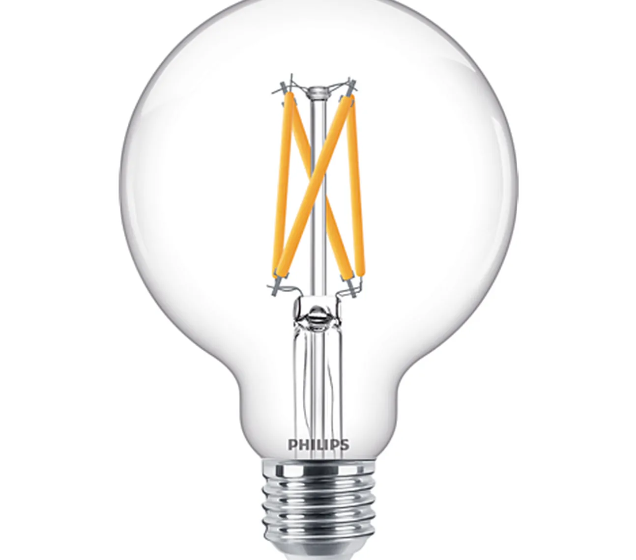 Philips 7W globe dimbar LED filament warmglow 95 mm (60W) RA90