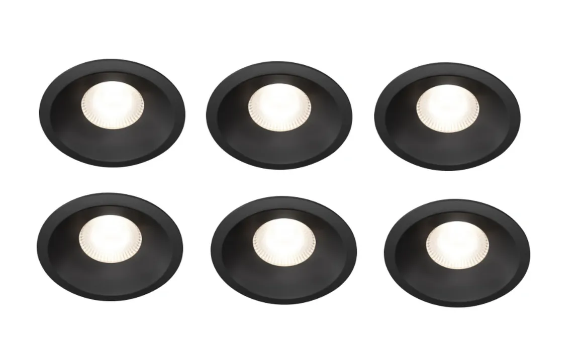 Plejd smart lavtbyggende spot / downlight 2200-4000K IP44 8W RA90 - 6 pakning