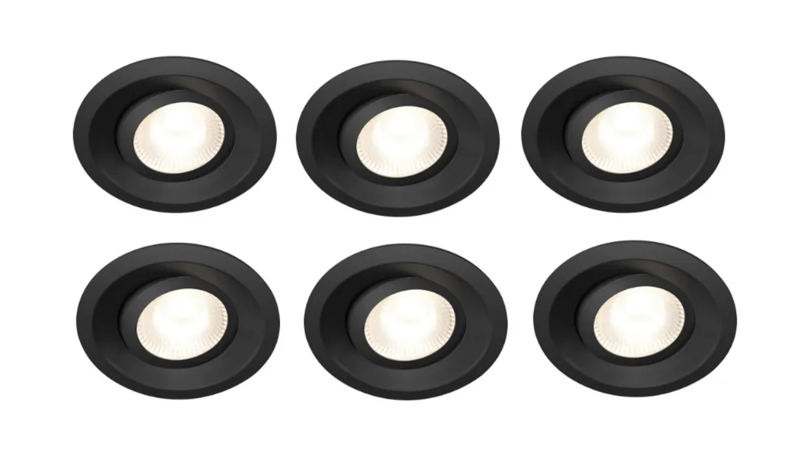 Plejd smart tilt lavtbyggende spot / downlight 2200-4000K IP44 8W RA90 - 6 pakning