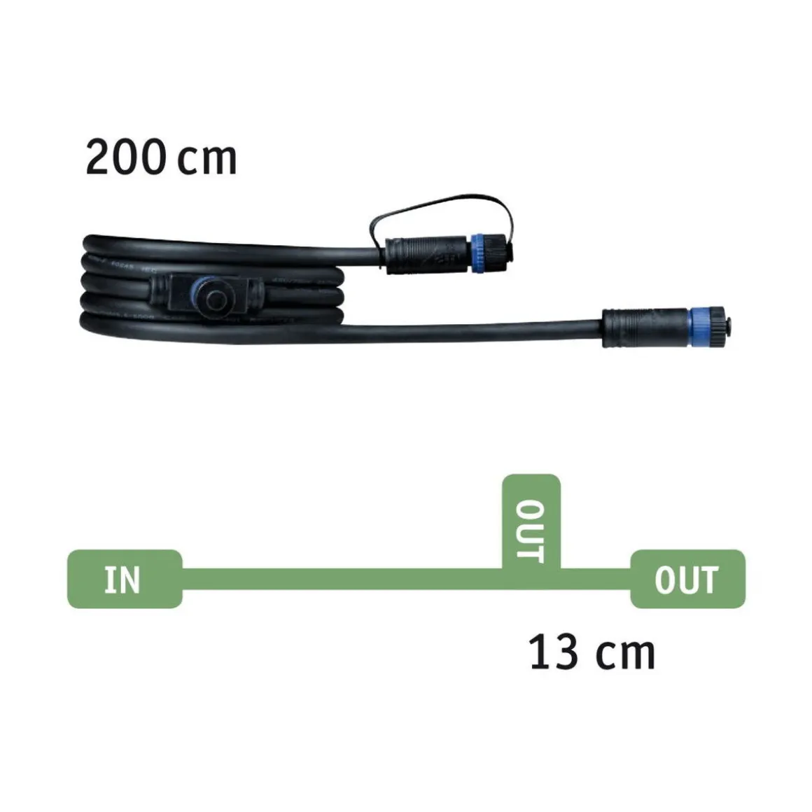 Plug & Shine 2 meter kabel med 2 utganger
