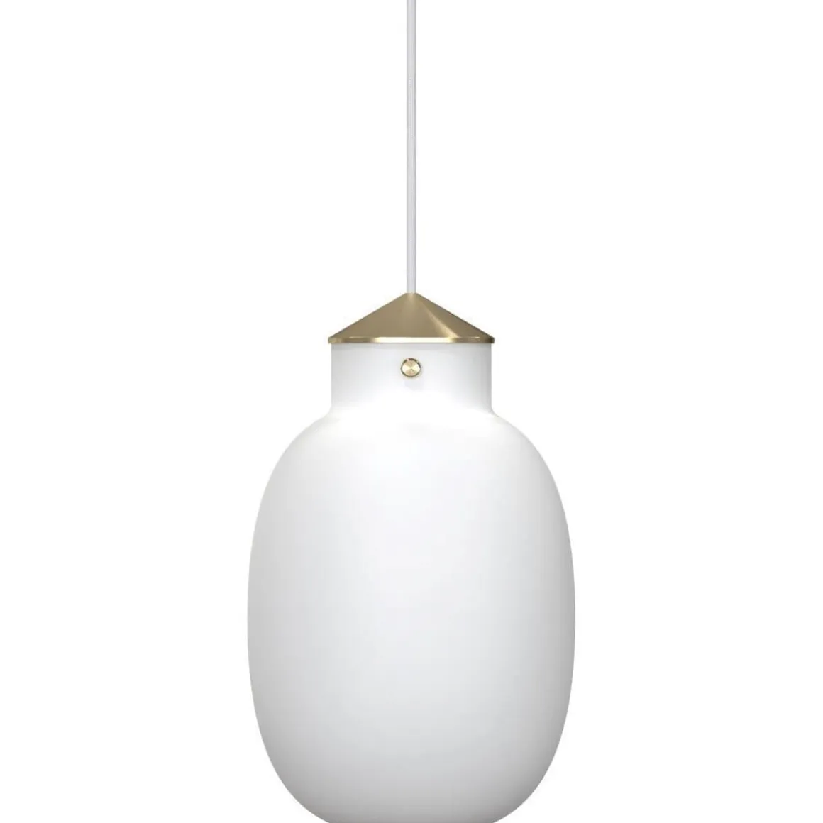 Raito takpendel 22 oval - Opal hvit