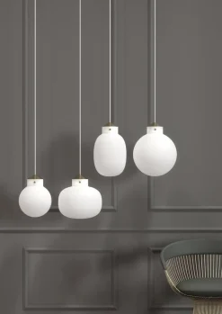 Raito takpendel 22 oval - Opal hvit