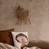 Rådyr vegglampe - røkt eik