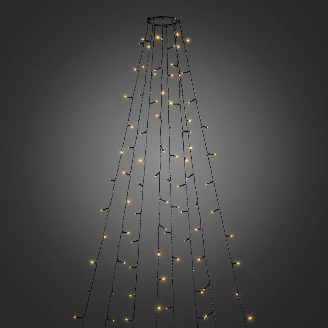 Ringslynge 8x50 LED lys 4 meter utendørs med funklefunksjon IP44 - Amber