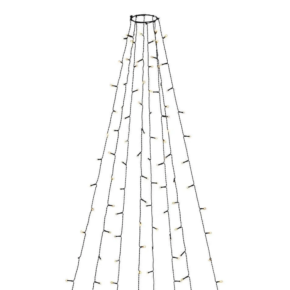 Ringslynge 8x50 LED lys 4 meter utendørs med funklefunksjon IP44 - Amber