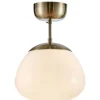 Rise taklampe - Antikk messing/Opal hvit - Messing / Opal