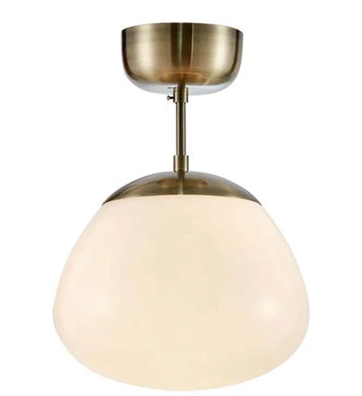 Rise taklampe - Antikk messing/Opal hvit - Messing / Opal