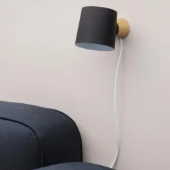 Rise vegglampe, Svart
