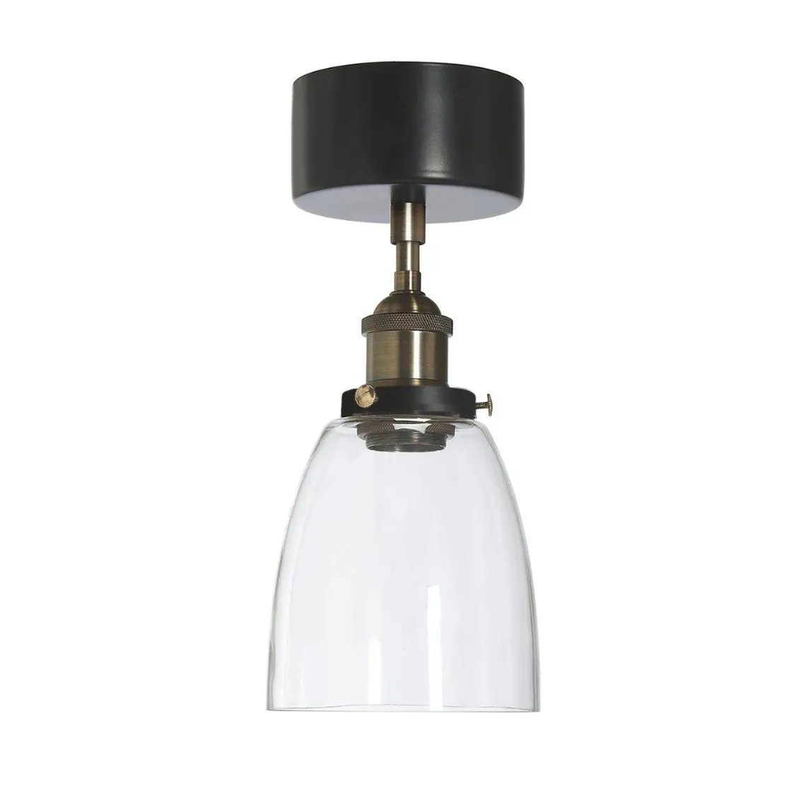 Rock taklampe - Svart/Klar