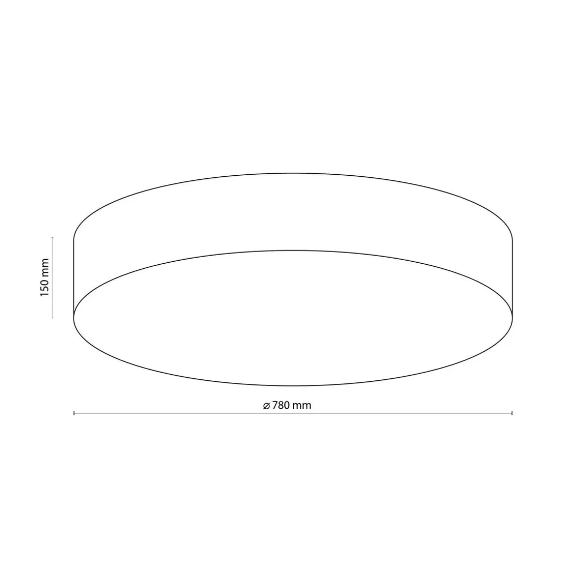 Rondo taklampe 78 cm