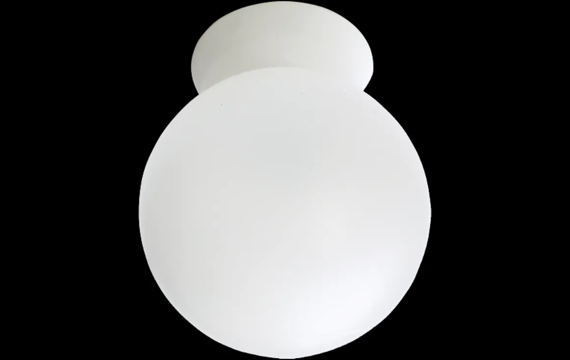 Rondo tak/vegglampe E27 IP44 - Hvit