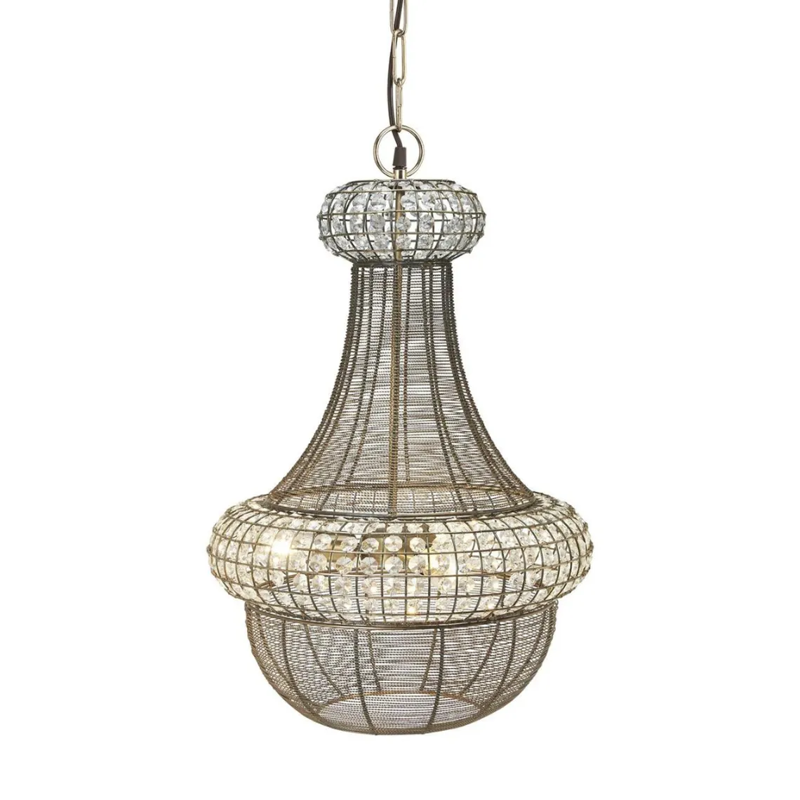 Saba taklampe 51 cm - Sølv