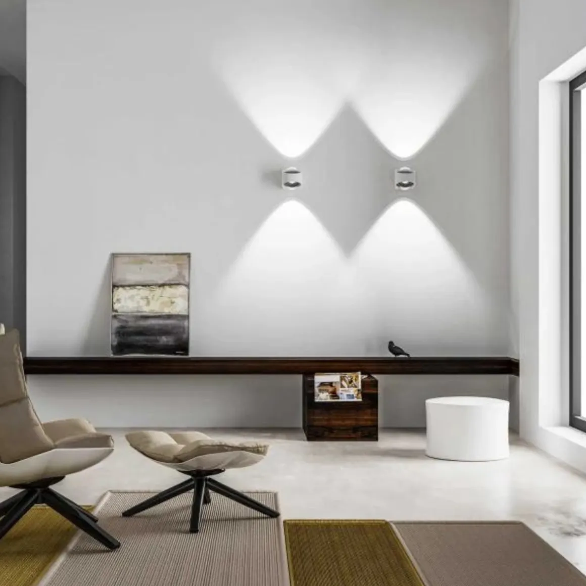 Saga vegglampe IP65 12W 3000K - Hvit