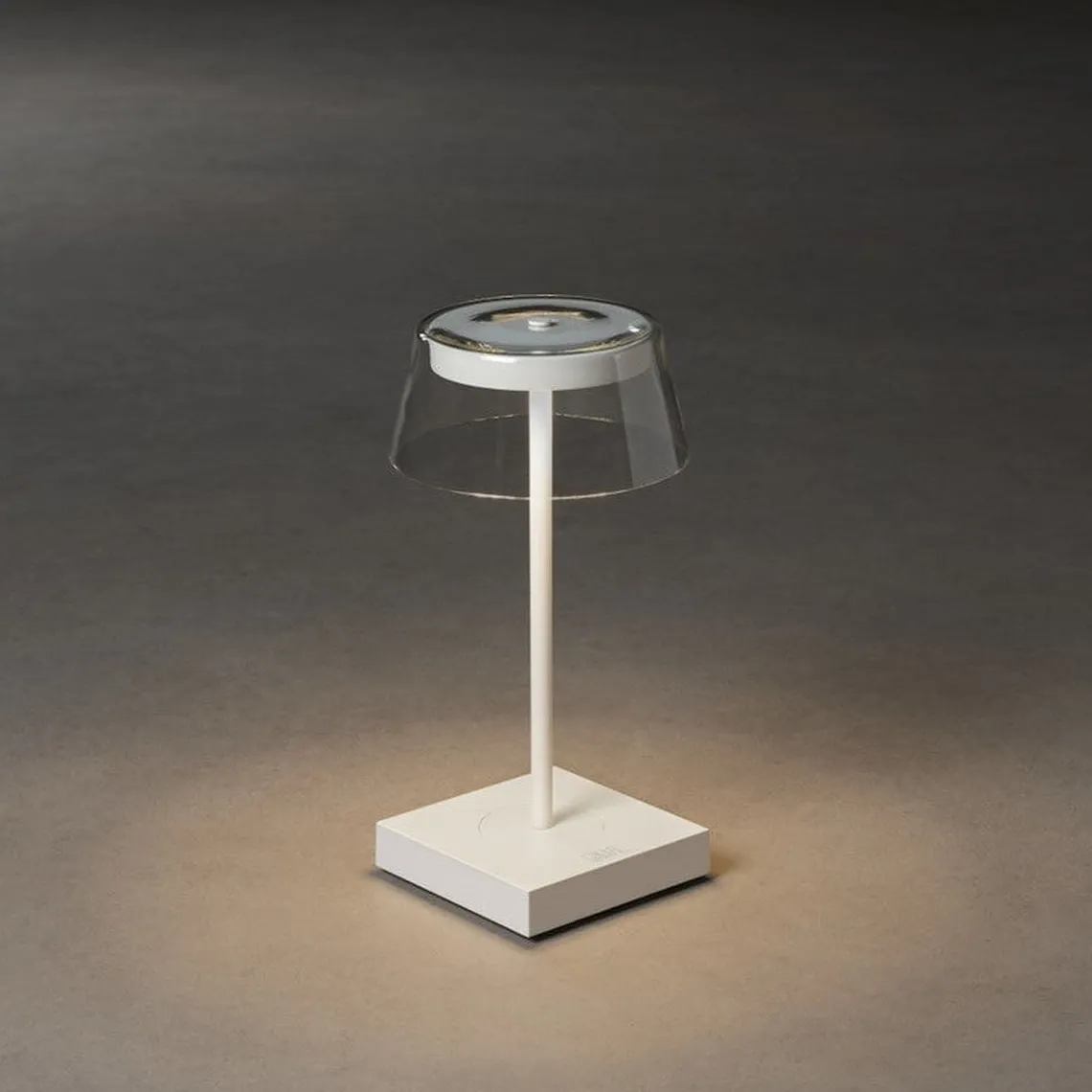 Scilla bordlampe 27 cm IP54 oppladbar USB - Hvit