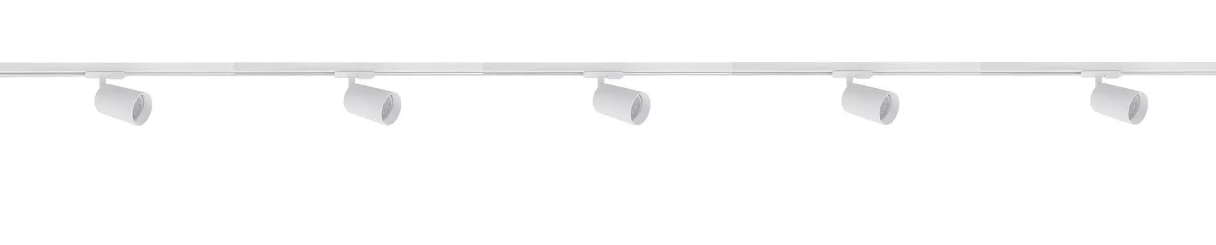 Secco spotskinne 5 spotter 2 meter - Pure white