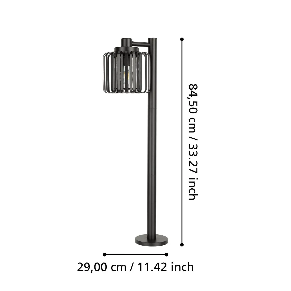 Selinus pullert utendørs 84 cm IP65 - Svart