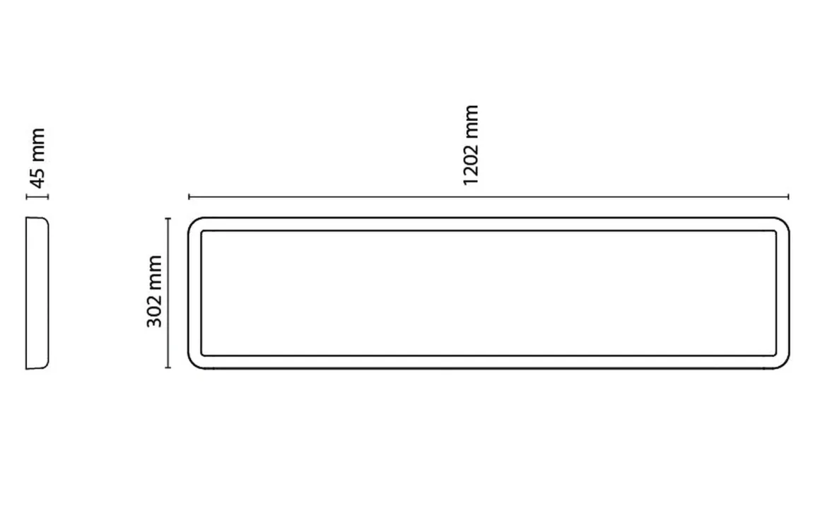 Sense Surface 1200 takarmatur 29W 4000K IP20 IK10 m/PIR Sensor - Hvit