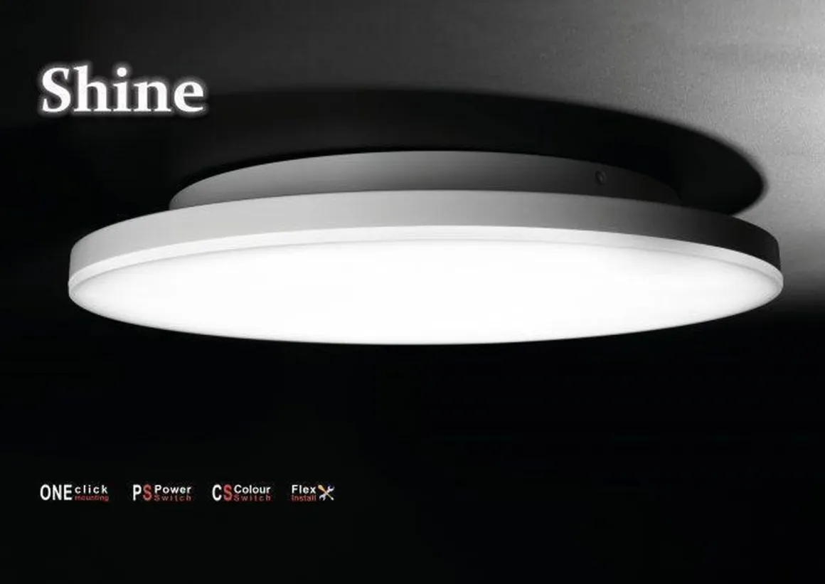 Shine 220 taklampe CS/PS 8/10/15W 2700/3000K Dimbar - Hvit