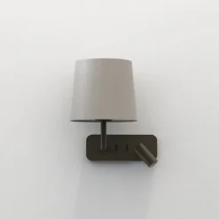 Side by Side vegglampe med skjerm