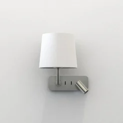 Side by Side vegglampe med skjerm