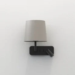 Side by Side vegglampe med skjerm