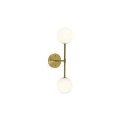 Sigma vegglampe dobbel IP23 - Gull/Opal