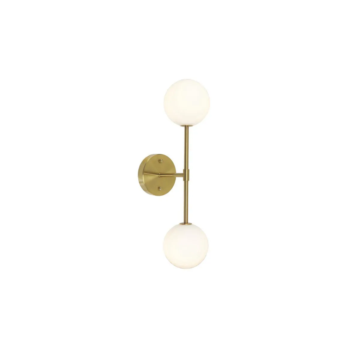 Sigma vegglampe dobbel IP23 - Gull/Opal