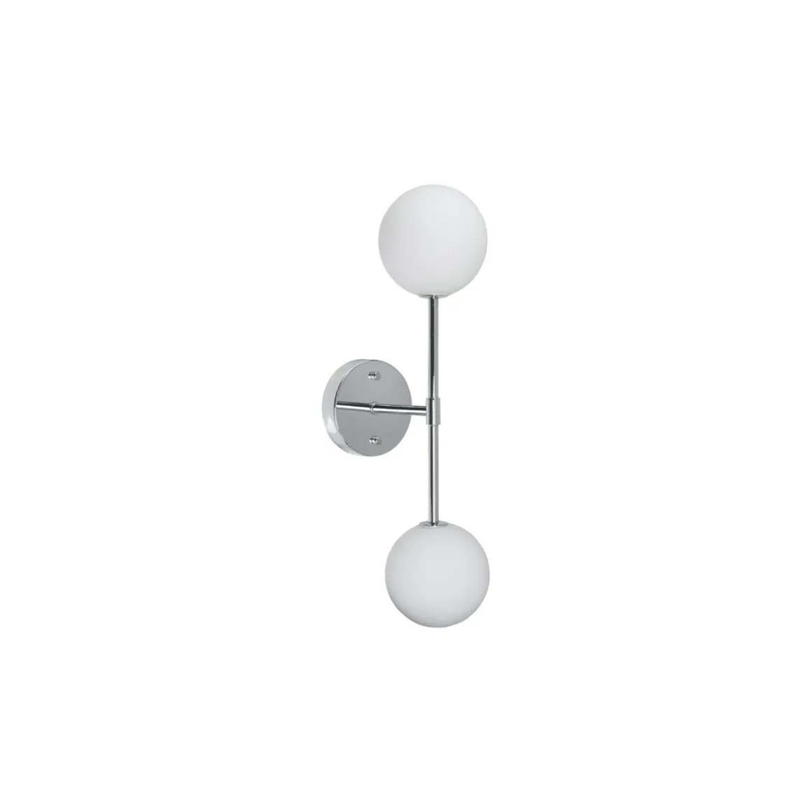 Sigma vegglampe dobbel IP23 - Krom/Opal
